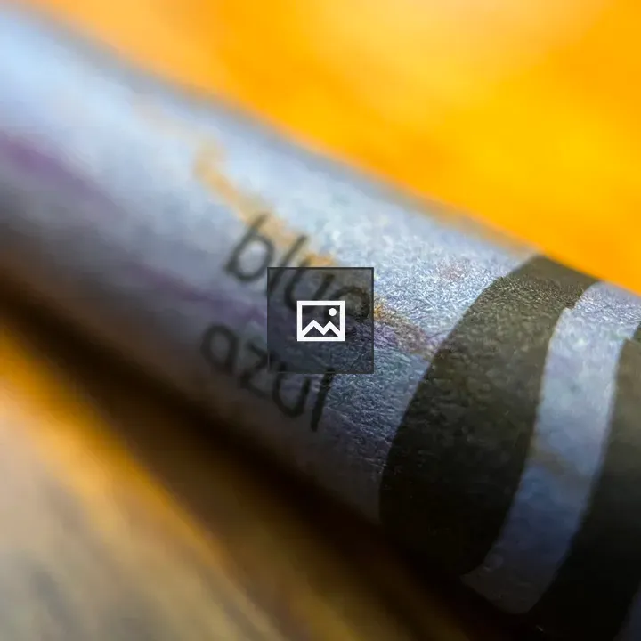 Blue crayon drawing
