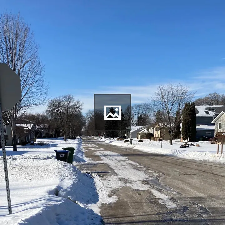 Street view houses with snow
