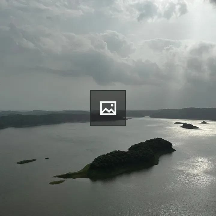 Nature scene with lake and sky