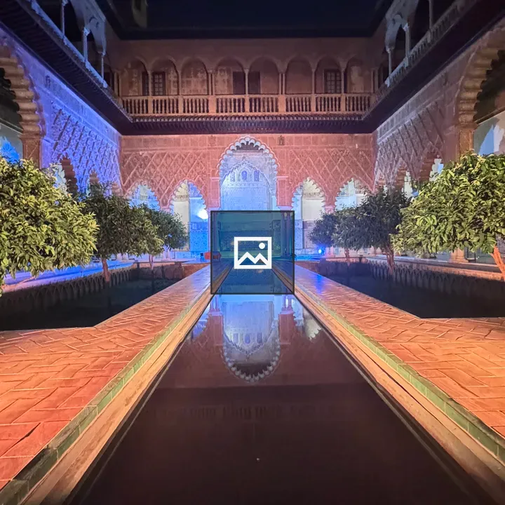 Alcazar of Seville at Night