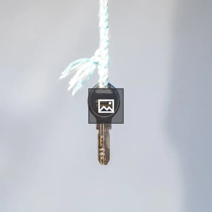 Key on white thread