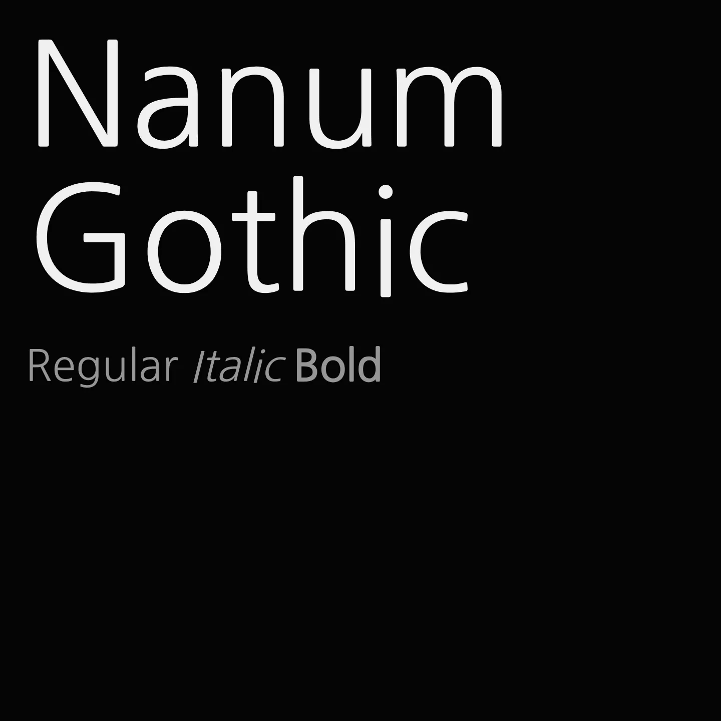 Nanum Gothic