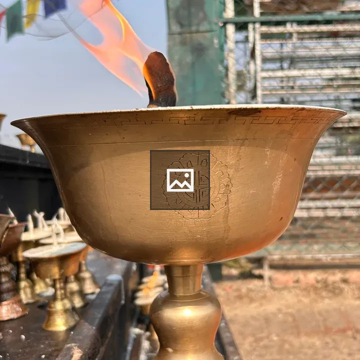 Brass Offering Bowl with Flame