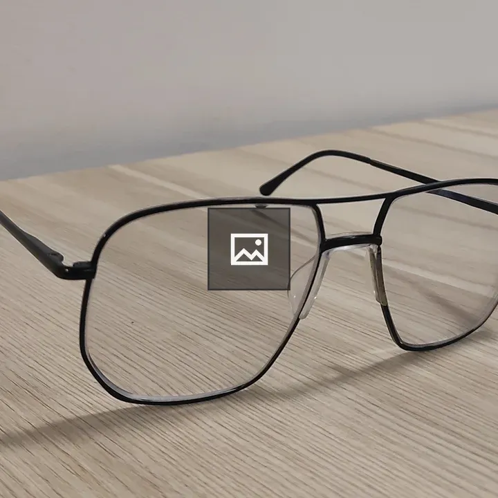 Black framed eye glass