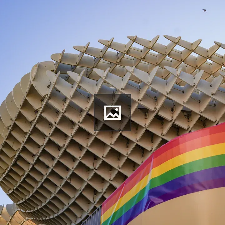 Metropol Parasol with Rainbow Flag