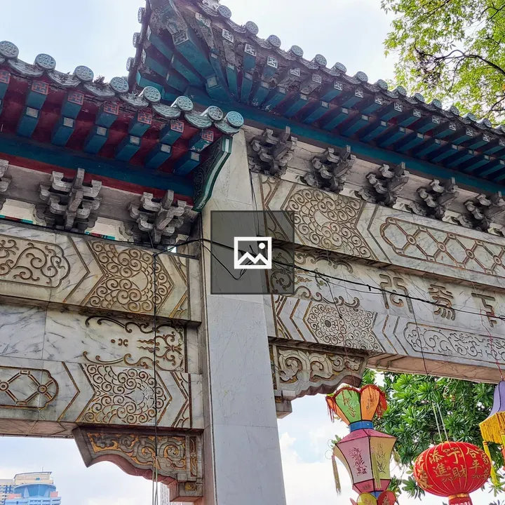 Decorative Archway with Lanterns