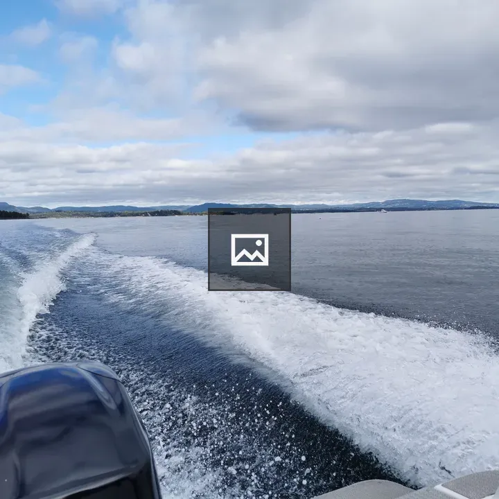 Wake from a motor boat