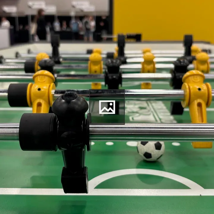 Foosball Table from Goalkeeper View