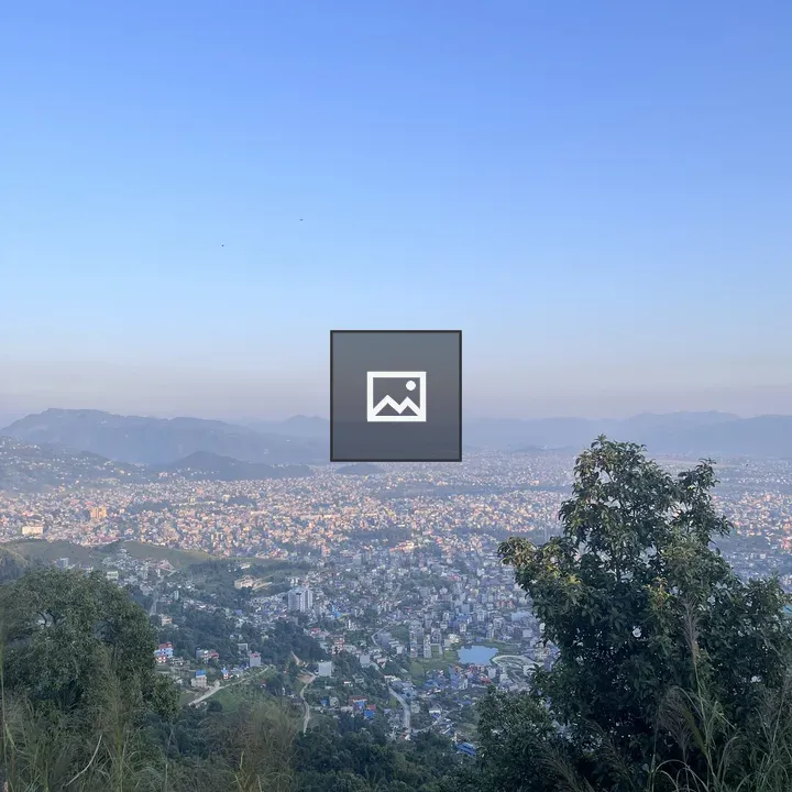 Panoramic city in valley