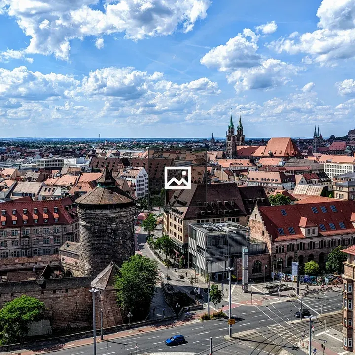 Skyline of Nuremberg in June