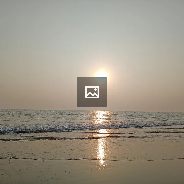Sunset over sea beach