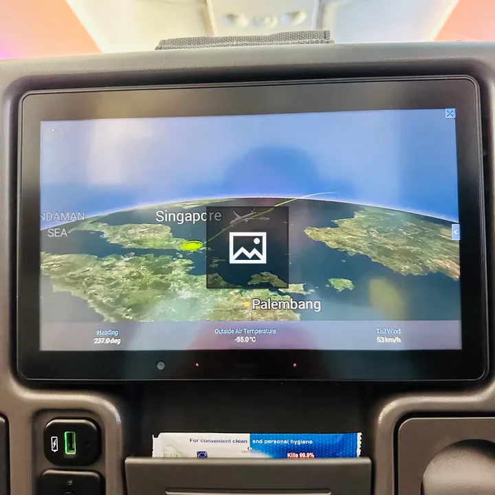 Screen Inside Airplane Seat