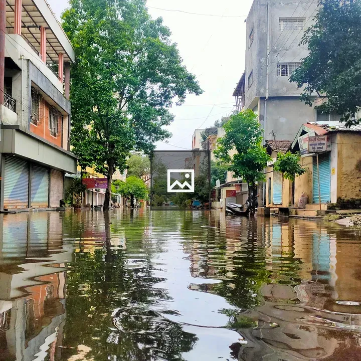 Flooded Street in Kolhapur