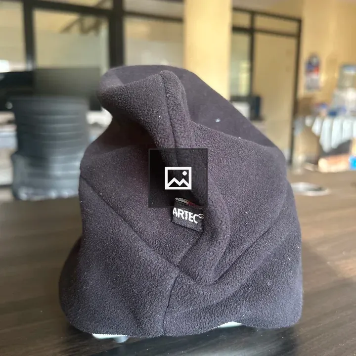 Winter cap on table