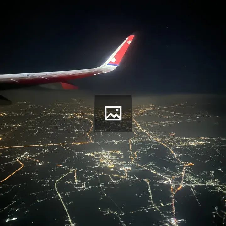 Night view from the plane