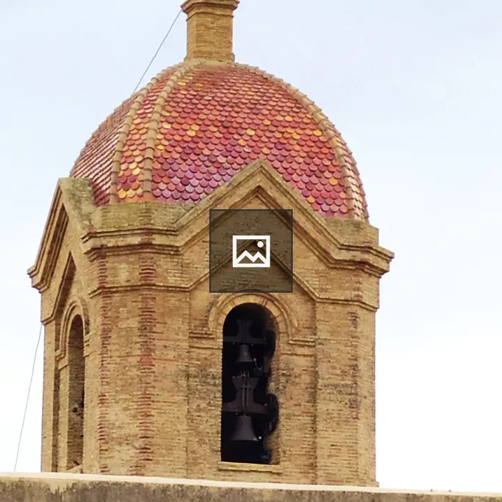 Red roofed bell tower