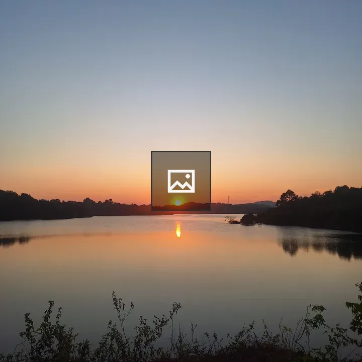 Calm water at sunset