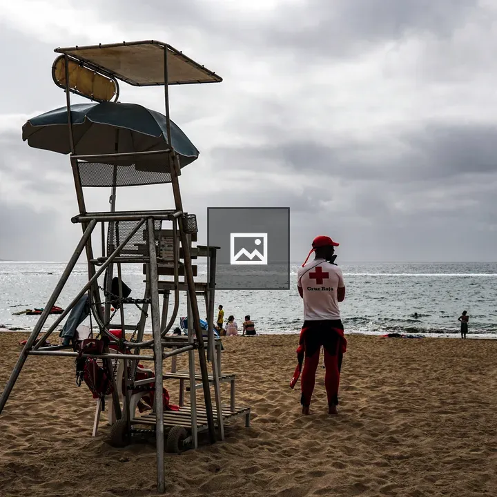 Lifeguard on Sandy Beach
