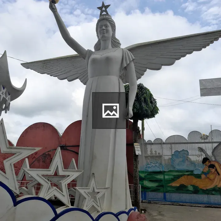 Statue of Winged Woman with Sphere