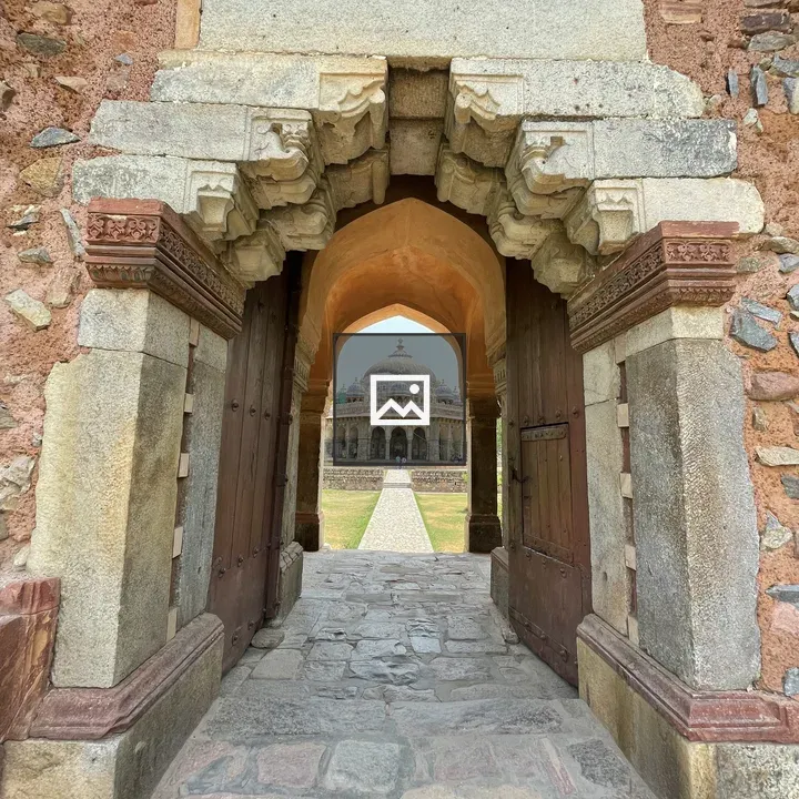 Entrance to Isa Khan’s Tomb