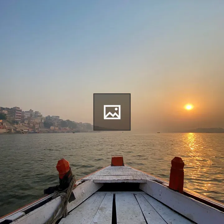 View from the bow of a wooden boat