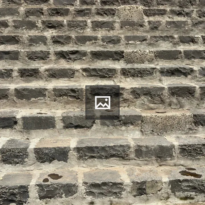 Stone steps with wear and texture
