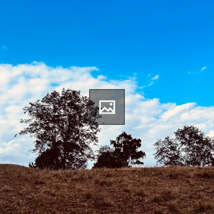 Blue Sky with Clouds and Trees