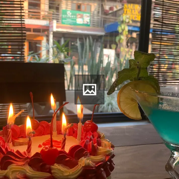 Birthday cake with candles