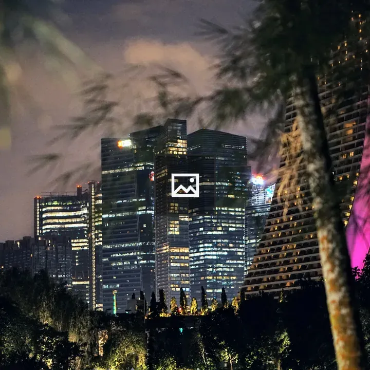 Singapore by night architecture