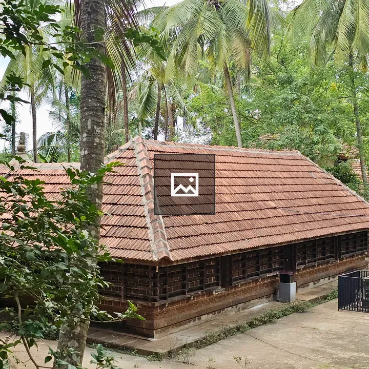 Temple with tiled roof in Kerala