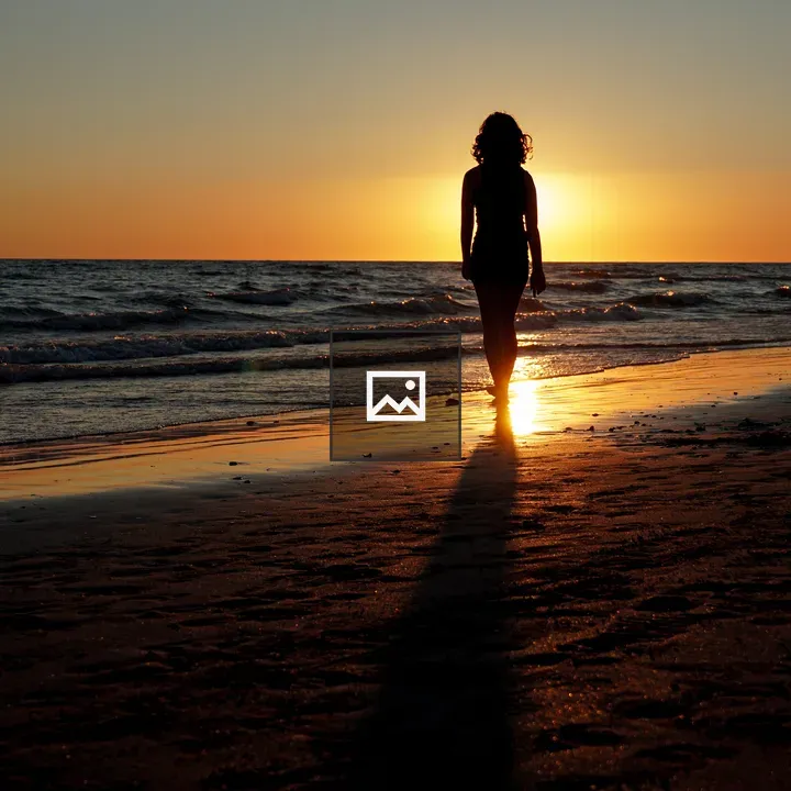 Silhouette on a Sunset Beach