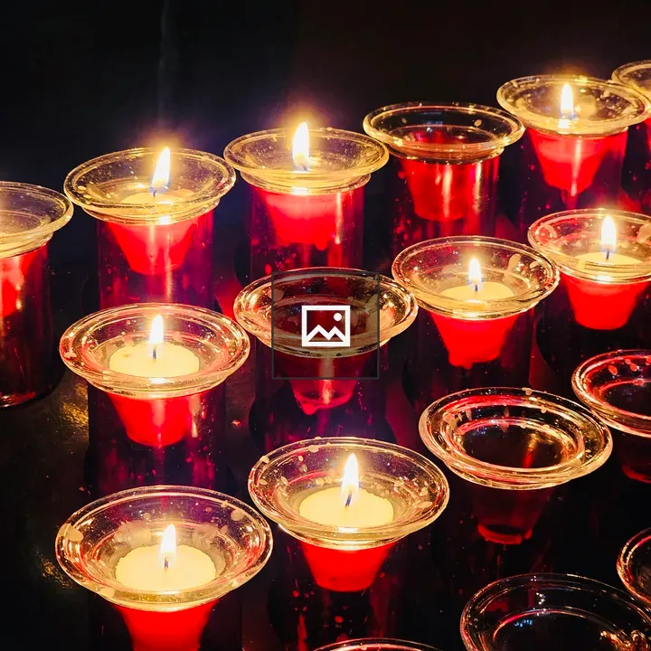 Candles in Red Glass