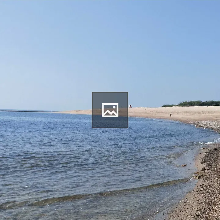 Beach where sea and land meet