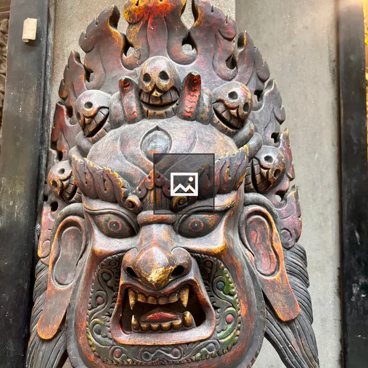 Intricate wooden mask