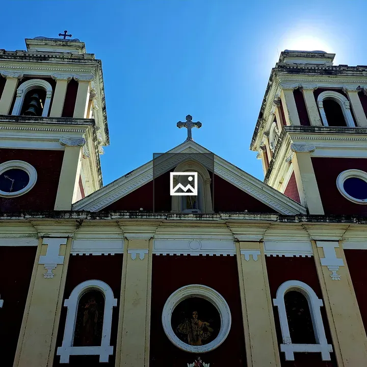 Historic church with twin bell towers
