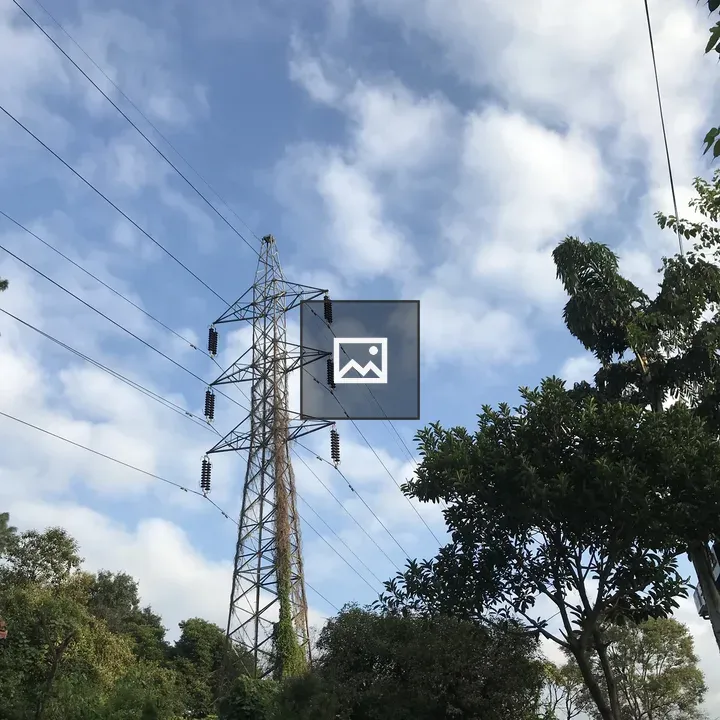 Transmission Tower with Trees