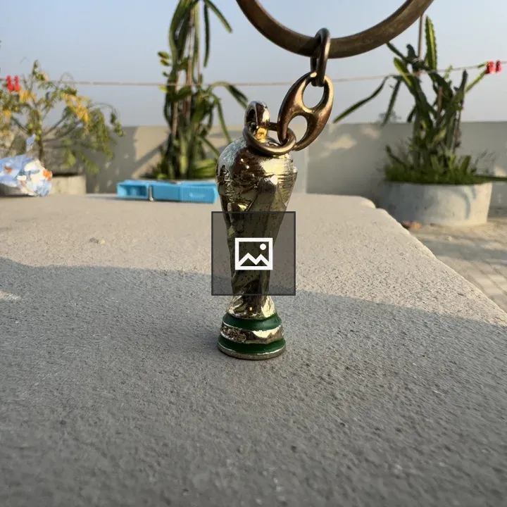 Gold World Cup Trophy Keychain