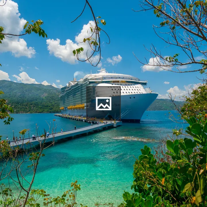 Cruise Ship Docked in Labadee
