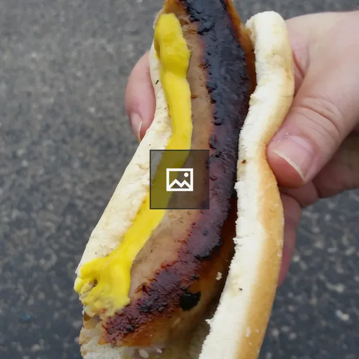 Italian sausage with mustard