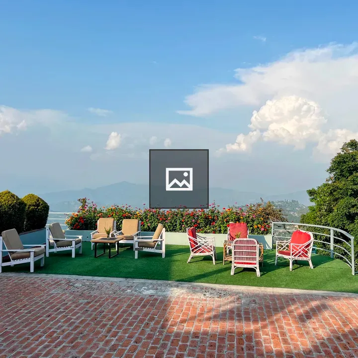 Outdoor seating area with chairs
