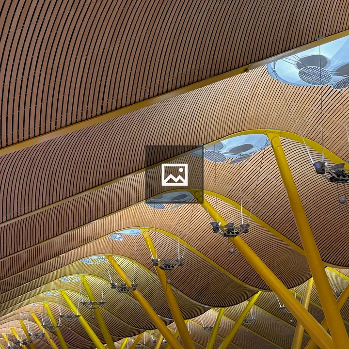 Madrid airport ceiling close-up