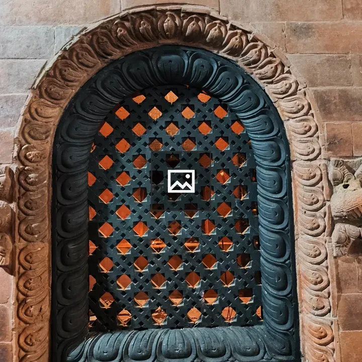 Intricately Carved Window Frame