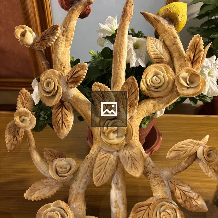 Decorative carved branches and flowers