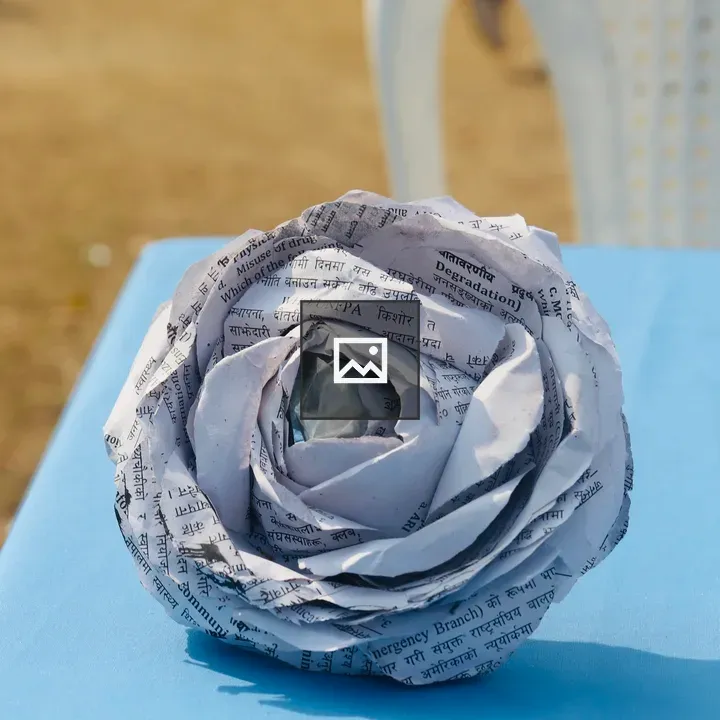 Newspaper Flower Decoration