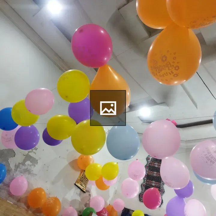 Balloon-filled Room Scene
