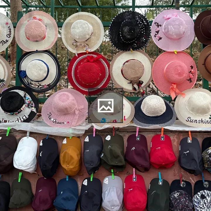 Street-side hats and caps collection