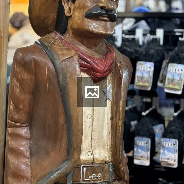 Cowboy Sheriff Carved Wood Figure