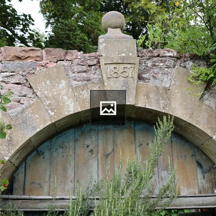 Old stone arch with foliage
