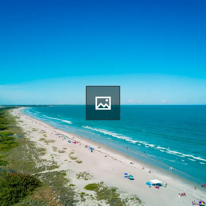 Drone over Port Canaveral Beach