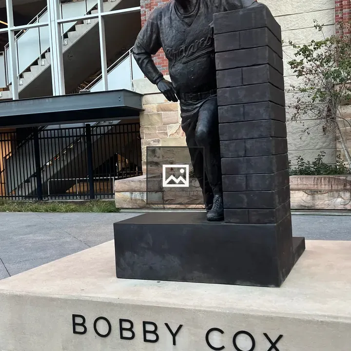 Bobby Cox statue outside Truist Park